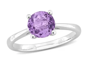 1.30 Carat (ctw) Amethyst Solitaire Ring in Sterling Silver - Picture 1 of 5