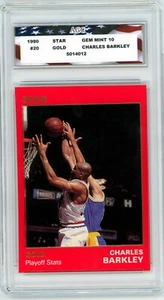 1990 Star Gold #20 Charles Barkley AGC 10 Gem Mint Rare /1500 Philadelphia 76ers - Picture 1 of 1