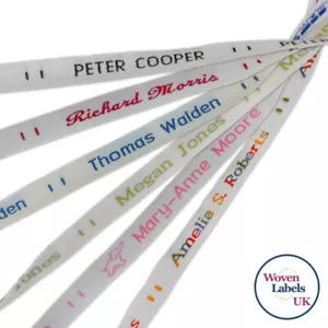 144 Woven Sew in School Name Tapes Name Tags Labels - High Quality School Labels - Picture 1 of 10