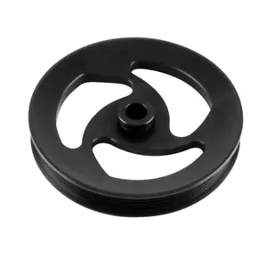 CBM 10513-B CBM BILLET BLACK 6 RIB LS POWER STEERING PULLEY .660 CAMARO/GTO - Picture 1 of 2