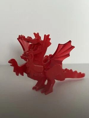 Lego Classic Red Dragon Figure w Red Wings, 6056 6076 6082 6087 (CUSTOM) - Image 1 of 2