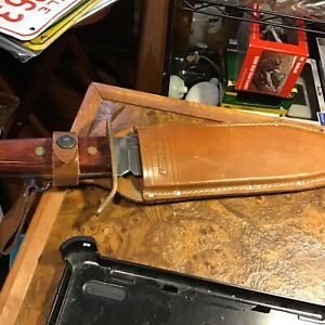 Coleman Western W49 Bowie Knife with Original Leather Sheath