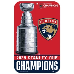 Florida Panthers Wincraft NHL 2024 Stanley Cup Champions 11x17 Sign - Picture 1 of 1