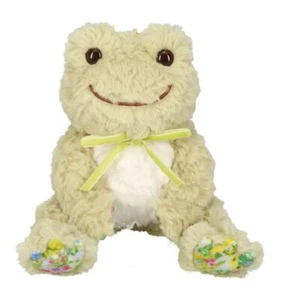 Gurken der Frosch Bohnenpuppe Plüschtier Kräutergarten LGR hellgrün flauschig & plump - Bild 1 von 4