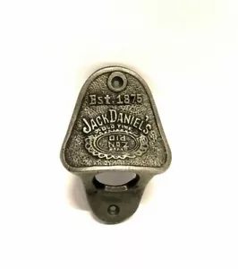 Jack Daniels Cast Beer Bar Wall Mount Bottle Opener Black Retro/Rustic - Picture 1 of 3