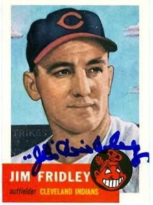 Jim Fridley autographed Baseball Card (Indians) 1991 1953 Topps Archives #187