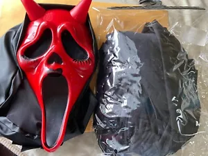2pc Dead By Daylight Devil Ghost Face Scream Mask Halloween + Black Dress - Picture 1 of 7