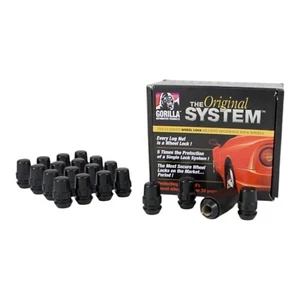 Gorilla 71643NBC Black 14x1.5 Wheel Locks – Pack of 20 w/ Key – New - Picture 1 of 1