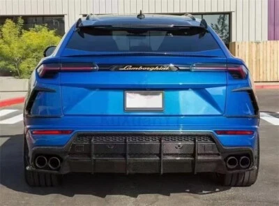 Divisor difusor de cubierta de parachoques trasero de fibra de carbono para Lamborghini Urus Foto 1 de 4