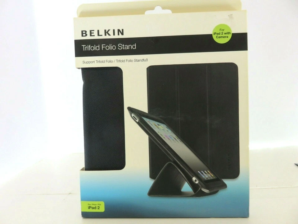 Soporte tipo folio triple Belkin - negro (para iPad 2 con cámara) Foto 1 de 2