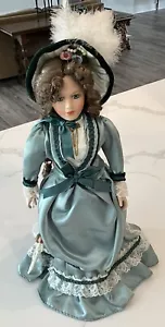 Vintage Ashton-Drake Puppe groß (19 Zoll), Flora mit Ständer grün Satin Kleid - Bild 1 von 7