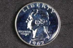 P Washington 1962 prueba de cuarto/cameo sin clasificar *dobles uniones* 00-055 - Imagen 1 de 2
