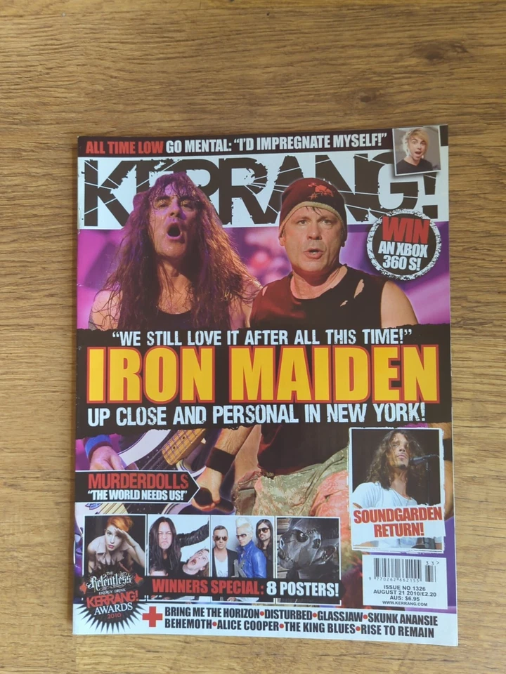 Kerrang! 1326 Iron Maiden, All Time Low, Murderdolls, Soundgarden, Disturbed - Image 1 of 1