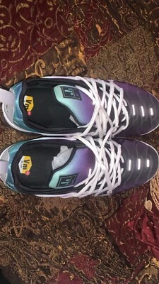 Air Vapormax Plus Sneakers in White, Fierce Purple, Aurora Green, & Black - Image 1 of 3