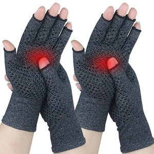 2 pares de guantes de compresión de cobre para aliviar el dolor de la artritis médica - Imagen 1 de 28