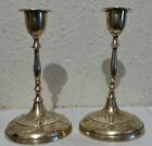 DECORATIVE SMALL INDIAN BRASS CANDLESTICK HOLDERS (BC10)