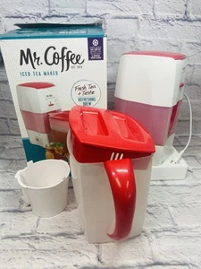 Mr. Coffee Fresh Iced Tea Maker 3 Quart Red Refreshing Brew Complete With Box - Picture 1 of 10