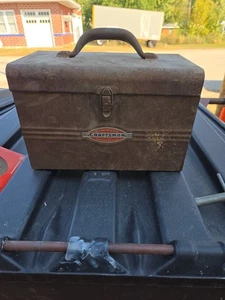 Vintage 50er 60er Handwerker Metall Werkzeugkiste klassisches Logo Made in USA Mechaniker Aufbewahrung  - Bild 1 von 10