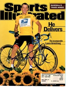 LANCE ARMSTRONG SIGNED SPORTS ILLUSTRATED COVER ONLY 8/6/01 - Picture 1 of 1