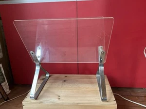 Supporto per riviste vintage Lucite cromato - stile Milo Baughman, design MCM - Foto 1 di 18