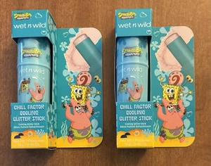 Wet N Wild Bob Esponja Pantalones Cuadrados Patrick Cooling Glitter Stick Lote x2 NUEVO - Imagen 1 de 2