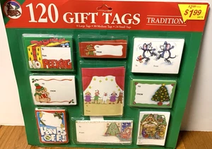 120 Vintage años 80? Etiquetas Regalo Navidad Precintadas Nuevas - Imagen 1 de 3