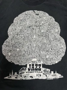 Vintage 90s Family Tree of Jazz Storyville Scott Joplin 1993 Singlestich RARE L - Picture 1 of 8