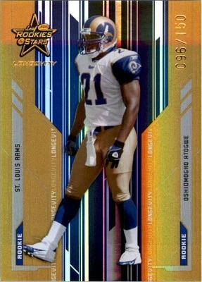 2005 Leaf Rookies and Stars Longevity Gold #128 Oshiomogho Atogwe /150 FB - Image 1 of 2