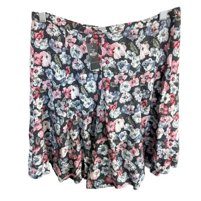 Hollister Ladies Floral Skater Skirt Large Clueless OfficeSiren Schoolgirl - Image 1 of 4