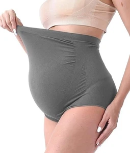 Damen Umstands High Waist Unterwäsche Schwangerschaft Seamless Überbauch 3XL 4er Pack - Bild 1 von 5