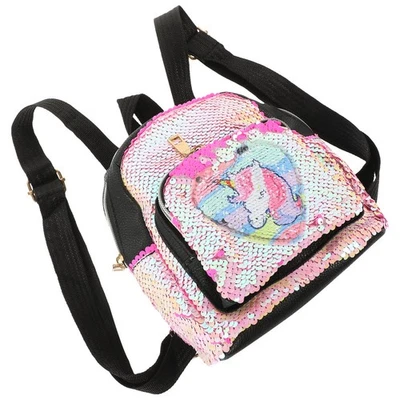 Zaino con paillettes Zaino unicorno Fashion School Bag Satchel per ragazze - Image 1 of 4