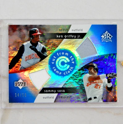 Ken Griffey Jr 2005 U-D Reflections Cut From The Same Cloth #CC-G5 Blue SSP! /50 - Image 1 of 2