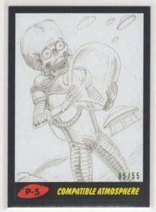 2017 Mars Attacks The Revenge Penciled Black #P5 Compatible Atmosphere /55 - Picture 1 of 1