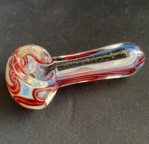 Small Hand-Blown Glass Pipe - Picture 1 of 5