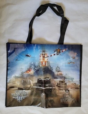 BOLSO DE MANO WORLD OF TANKS Oficial Exclusivo E3 Wargaming AVIONES DE GUERRA Juego BARQUES DE GUERRA Foto 1 de 3