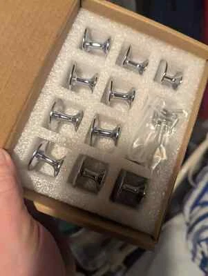 NEW Polished Chrome Stainless Door Knobs Cupboard Drawer Cabinet Handles 10 Pcs - Image 1 of 4