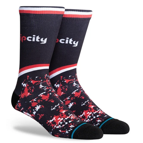 NEW! Portland Trailblazers RIP CITY Crew Socks Men Block Fits 6-12 Size Lillard Cover