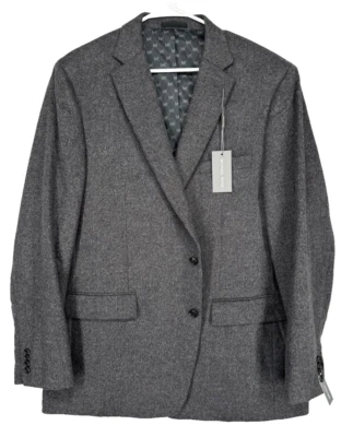 Abrigo deportivo MICHAEL KORS para hombre talla 46L lana carbón seda cachemir clásico nuevo sin etiquetas Foto 1 de 4