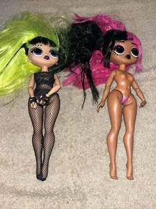 2 LOL Dolls Surprise OMG Remix Rock Bhad Gurl Fashion Fishnet - Picture 1 of 5