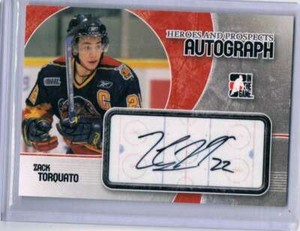 2007 ITG Hero's & Prospects #AZT Zack Torquato NM/MT Auto 
