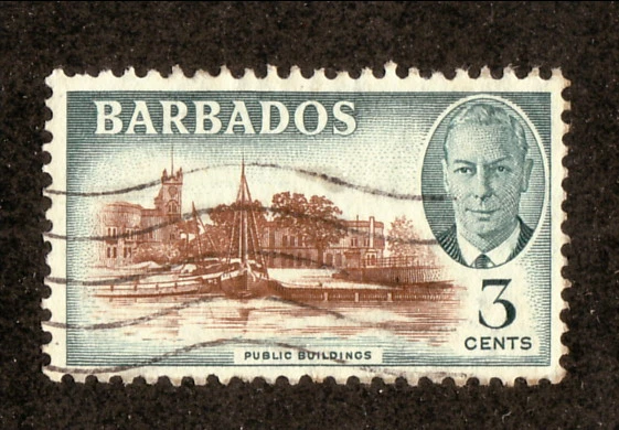 Barbados--#218 Used--1950 Public Buildings/Wharf - Image 1 of 1