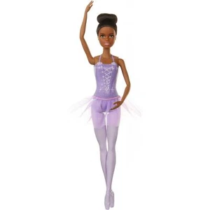 Barbie Ballerina African American Doll, Purple Tutu and Sculpted Toe Shoes - Picture 1 of 6