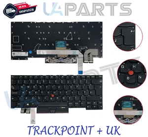 Teclado portátil Reino Unido con trackpoint para Lenovo ThinkPad T14s Gen 1 2 2020 - Imagen 1 de 3