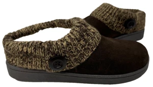 Clarks Women's Sweater Clog Slip On Faux Fur Lined Slippers Brown Size:8 152RS - Picture 1 of 5