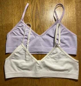 Wonder Nation Girls Purple And White Bralettes Size 32 - Picture 1 of 4
