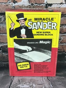 Vintage 1980's Miracle Mr Sander Pack of 6 Sanding Blocks New Old Stock NOS