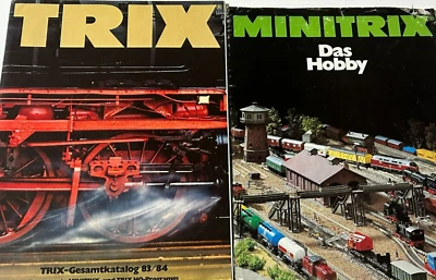 RARO Trix Express Tren Juguete Modelo Catálogo Años 80 Lote (2) Minitrix Alemán Foto 1 de 4