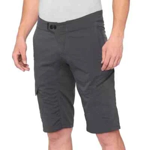 100% MTB Mountain Biking Shorts Ridecamp Shorts Charcoal size 34 New £40 - Picture 1 of 1