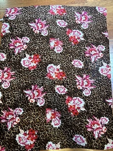 NWT - Victoria's Secret Sarong Cover-up Cheetah Peony One Size 36” X 46” - Picture 1 of 10