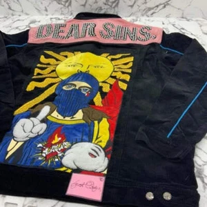 Men’s Frost Originals Dear Sins Black | Pink Corduroy Jacket NWT - Picture 1 of 8